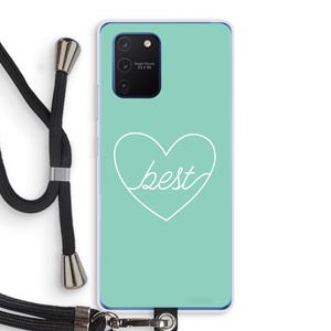 CaseCompany Best heart pastel: Samsung Galaxy Note 10 Lite Transparant Hoesje met koord