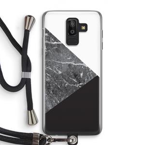 CaseCompany Combinatie marmer: Samsung Galaxy J8 (2018) Transparant Hoesje met koord