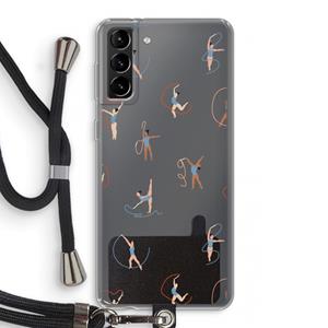 CaseCompany Dancing #3: Samsung Galaxy S21 Plus Transparant Hoesje met koord