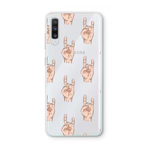 CaseCompany Rock: Samsung Galaxy A70 Transparant Hoesje