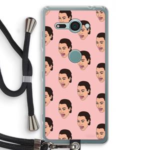 CaseCompany Ugly Cry Call: Sony Xperia XZ2 Compact Transparant Hoesje met koord