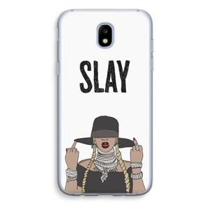 CaseCompany Slay All Day: Samsung Galaxy J5 (2017) Transparant Hoesje