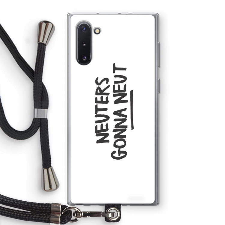 CaseCompany Neuters: Samsung Galaxy Note 10 Transparant Hoesje met koord