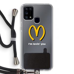 CaseCompany I'm lovin' you: Samsung Galaxy M31 Transparant Hoesje met koord