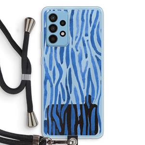 CaseCompany Blauwe nerven: Samsung Galaxy A52 Transparant Hoesje met koord