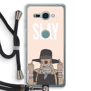 CaseCompany Slay All Day: Sony Xperia XZ2 Compact Transparant Hoesje met koord