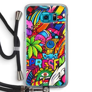 CaseCompany Represent: Samsung Galaxy S6 Transparant Hoesje met koord
