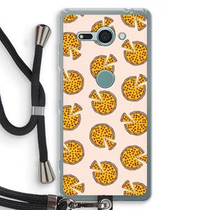CaseCompany You Had Me At Pizza: Sony Xperia XZ2 Compact Transparant Hoesje met koord