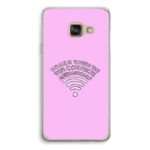 CaseCompany Home Is Where The Wifi Is: Samsung A3 (2017) Transparant Hoesje