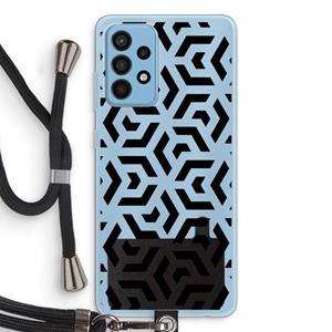CaseCompany Crazy pattern: Samsung Galaxy A52 Transparant Hoesje met koord