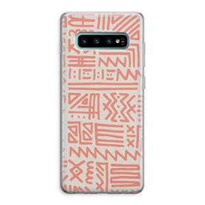 CaseCompany Marrakech Pink: Samsung Galaxy S10 Plus Transparant Hoesje