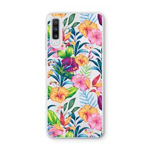 CaseCompany Tropisch 2: Samsung Galaxy A70 Transparant Hoesje
