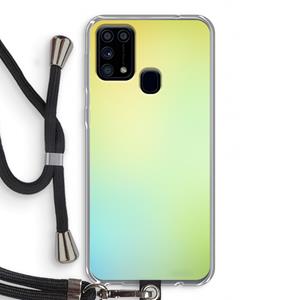 CaseCompany Minty mist pastel: Samsung Galaxy M31 Transparant Hoesje met koord
