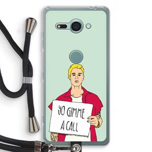 CaseCompany Gimme a call: Sony Xperia XZ2 Compact Transparant Hoesje met koord