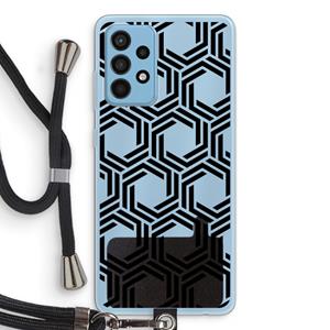 CaseCompany Geometrisch patroon: Samsung Galaxy A52 Transparant Hoesje met koord