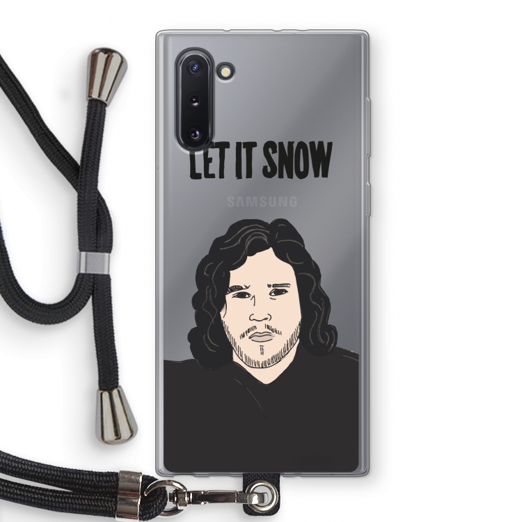 CaseCompany Let It Snow: Samsung Galaxy Note 10 Transparant Hoesje met koord
