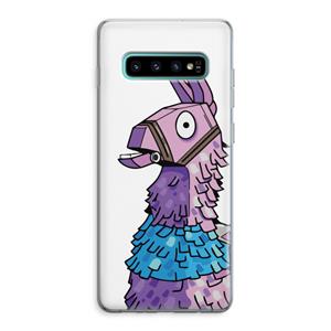 CaseCompany Lama: Samsung Galaxy S10 Plus Transparant Hoesje