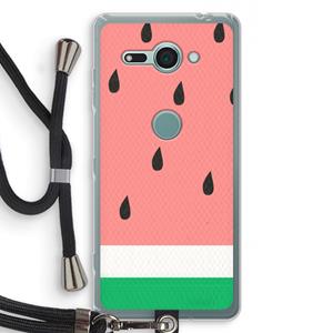 CaseCompany Watermeloen: Sony Xperia XZ2 Compact Transparant Hoesje met koord