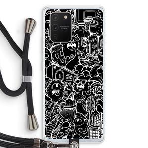 CaseCompany Vexx Black City : Samsung Galaxy S10 Lite Transparant Hoesje met koord