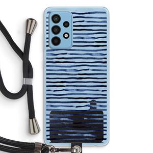 CaseCompany Verrassende lijnen: Samsung Galaxy A52 Transparant Hoesje met koord