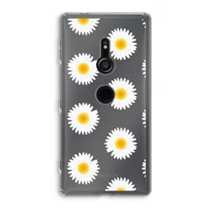 CaseCompany Margrietjes: Sony Xperia XZ2 Transparant Hoesje