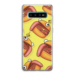 CaseCompany Hamburger: Samsung Galaxy S10 Plus Transparant Hoesje