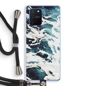 CaseCompany Golven: Samsung Galaxy Note 10 Lite Transparant Hoesje met koord