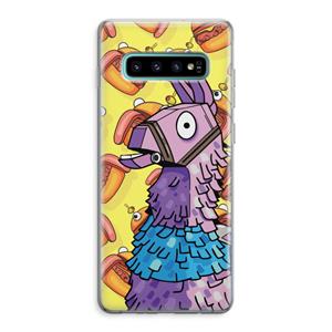 CaseCompany Loot Burger: Samsung Galaxy S10 Plus Transparant Hoesje