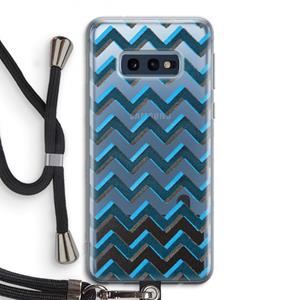 CaseCompany Onderbroken lijn: Samsung Galaxy S10e Transparant Hoesje met koord