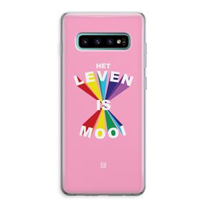CaseCompany Het Leven Is Mooi: Samsung Galaxy S10 Plus Transparant Hoesje
