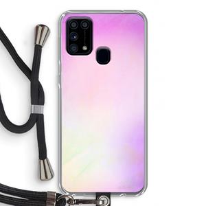 CaseCompany Flow mist pastel: Samsung Galaxy M31 Transparant Hoesje met koord