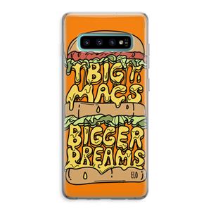 CaseCompany Big Macs Bigger Dreams: Samsung Galaxy S10 Plus Transparant Hoesje