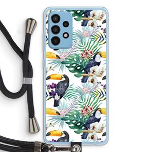 CaseCompany Tukans: Samsung Galaxy A52 Transparant Hoesje met koord