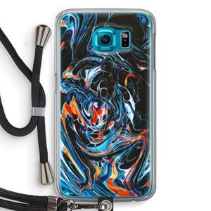 CaseCompany Black Unicorn: Samsung Galaxy S6 Transparant Hoesje met koord