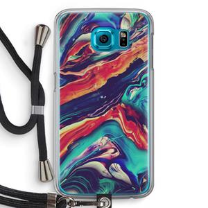 CaseCompany Chameleon Sun: Samsung Galaxy S6 Transparant Hoesje met koord