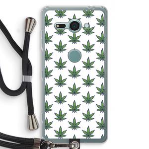 CaseCompany Weed: Sony Xperia XZ2 Compact Transparant Hoesje met koord