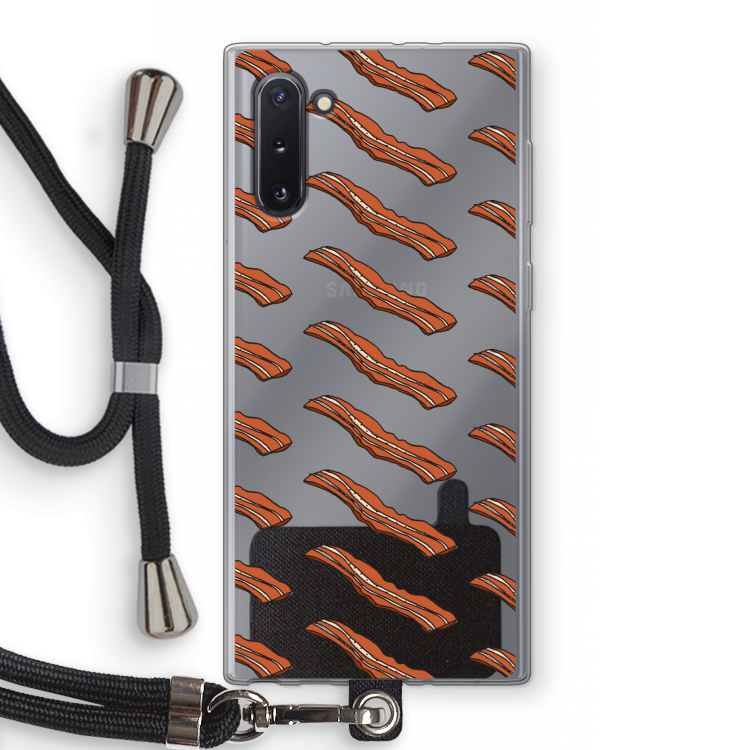 CaseCompany Bacon to my eggs #2: Samsung Galaxy Note 10 Transparant Hoesje met koord