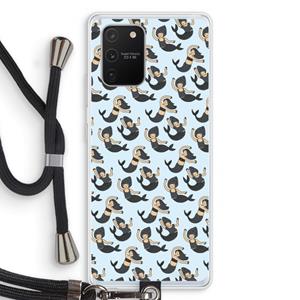 CaseCompany Zeemeermin: Samsung Galaxy S10 Lite Transparant Hoesje met koord