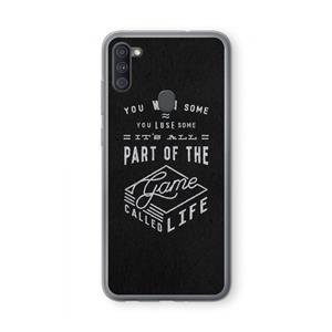CaseCompany Life: Samsung Galaxy A11 Transparant Hoesje