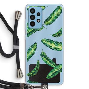 CaseCompany Lange bladeren: Samsung Galaxy A52 Transparant Hoesje met koord