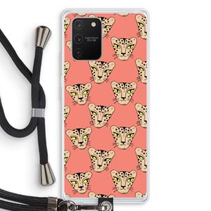 CaseCompany Tijger: Samsung Galaxy S10 Lite Transparant Hoesje met koord