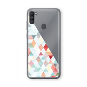 CaseCompany Gekleurde driehoekjes pastel: Samsung Galaxy A11 Transparant Hoesje