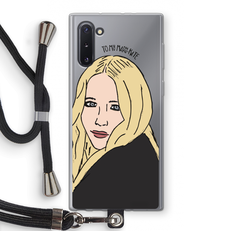 CaseCompany Mary Kate: Samsung Galaxy Note 10 Transparant Hoesje met koord