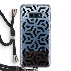 CaseCompany Crazy pattern: Samsung Galaxy S10e Transparant Hoesje met koord