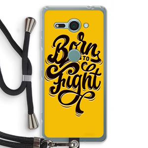 CaseCompany Born to Fight: Sony Xperia XZ2 Compact Transparant Hoesje met koord