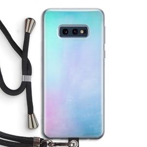 CaseCompany mist pastel: Samsung Galaxy S10e Transparant Hoesje met koord