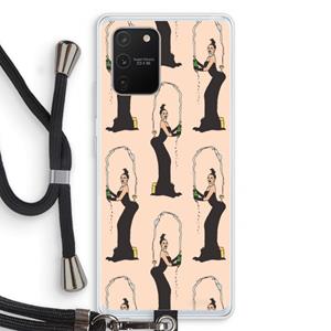 CaseCompany Pop Some Kim: Samsung Galaxy S10 Lite Transparant Hoesje met koord