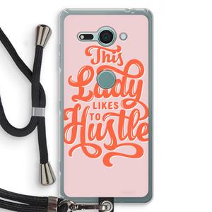 CaseCompany Hustle Lady: Sony Xperia XZ2 Compact Transparant Hoesje met koord