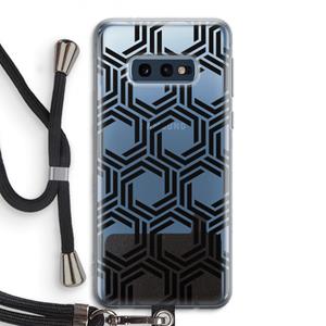 CaseCompany Geometrisch patroon: Samsung Galaxy S10e Transparant Hoesje met koord