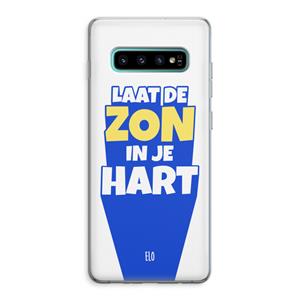 CaseCompany Laat de zon in je hart: Samsung Galaxy S10 Plus Transparant Hoesje